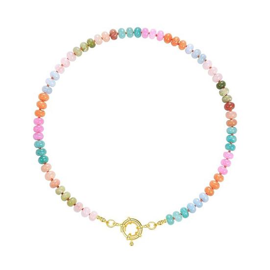 Stone Beads Necklace Colorful Beaded Choker Boho Summer Holiday Necklace for Women Daily Wear Party Beach Vacation Jewelry F
Stone Beads Necklace Colorful Beaded Choker Boho Summer Holiday Necklace for Women Daily Wear Party Beach Vacation Jewelry F
