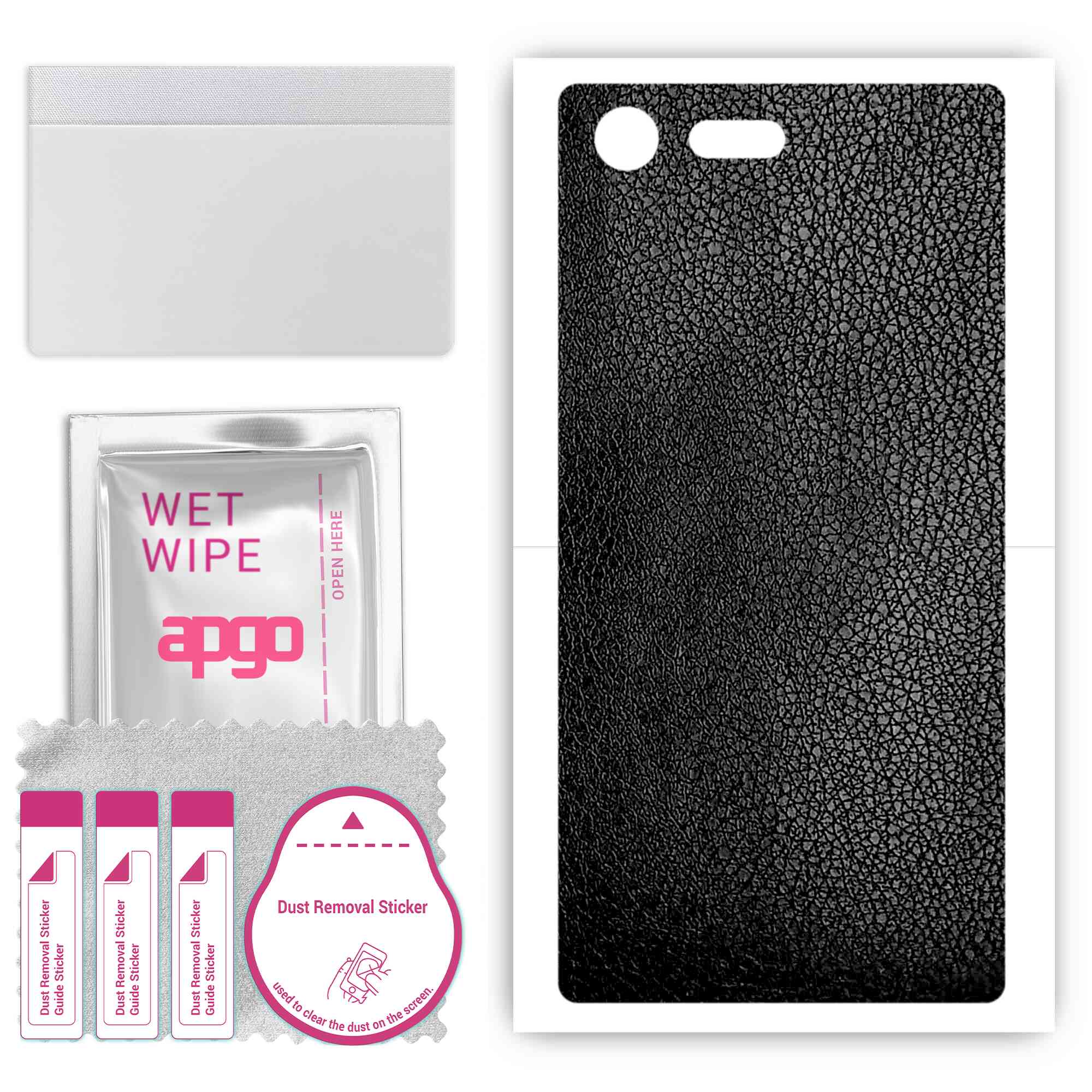 Apgo Protective Skin Sticker for the back compatible with Sony Xperia X Compact, Wrap Film, Foil, Vinyl - Pattern Black Leather
Apgo Protective Skin Sticker for the back compatible with Sony Xperia X Compact, Wrap Film, Foil, Vinyl - Pattern Black Leather