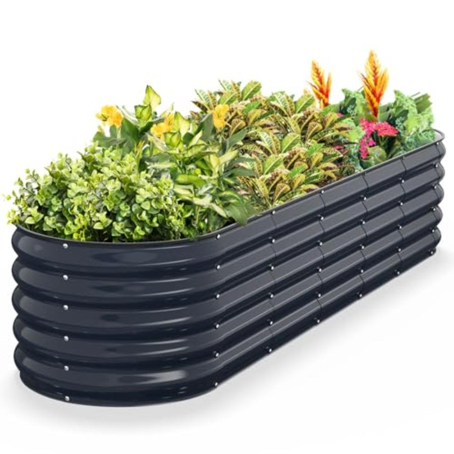 Raised Garden Bed Metal Galvanized Steel Oval Garden Bed 8x2x1.5 ft with 18-Inch Deep Open-Bottom Design for Outdoor Vegetable United States
Raised Garden Bed Metal Galvanized Steel Oval Garden Bed 8x2x1.5 ft with 18-Inch Deep Open-Bottom Design for Outdoor Vegetable United States