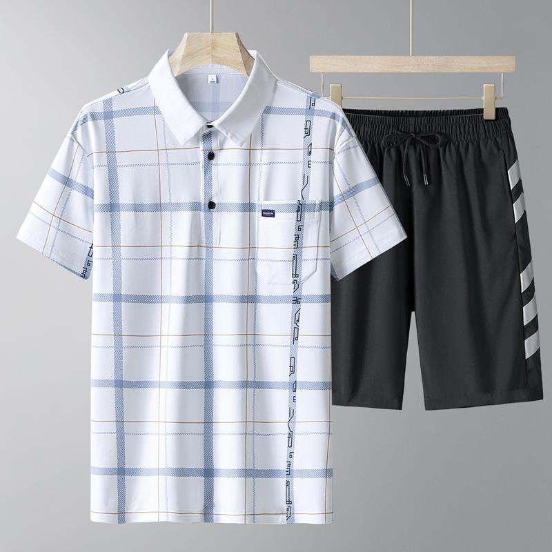 Middle Aged And Elderly Sports Suit Men s Casual Ice Silk Short Sleeved Men s Two-piece Set XL білий
Middle Aged And Elderly Sports Suit Men s Casual Ice Silk Short Sleeved Men s Two-piece Set XL білий