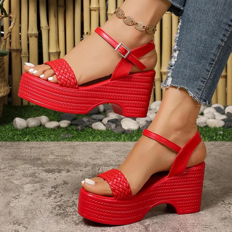 Fashion Red Ankle Strap Chunky Platform Sandals for Women Fashion Woven Wedge Heel Sandals Woman Summer 2025 Thick Sole Sandalias Mujer 42 красный
Fashion Red Ankle Strap Chunky Platform Sandals for Women Fashion Woven Wedge Heel Sandals Woman Summer 2025 Thick Sole Sandalias Mujer 42 красный