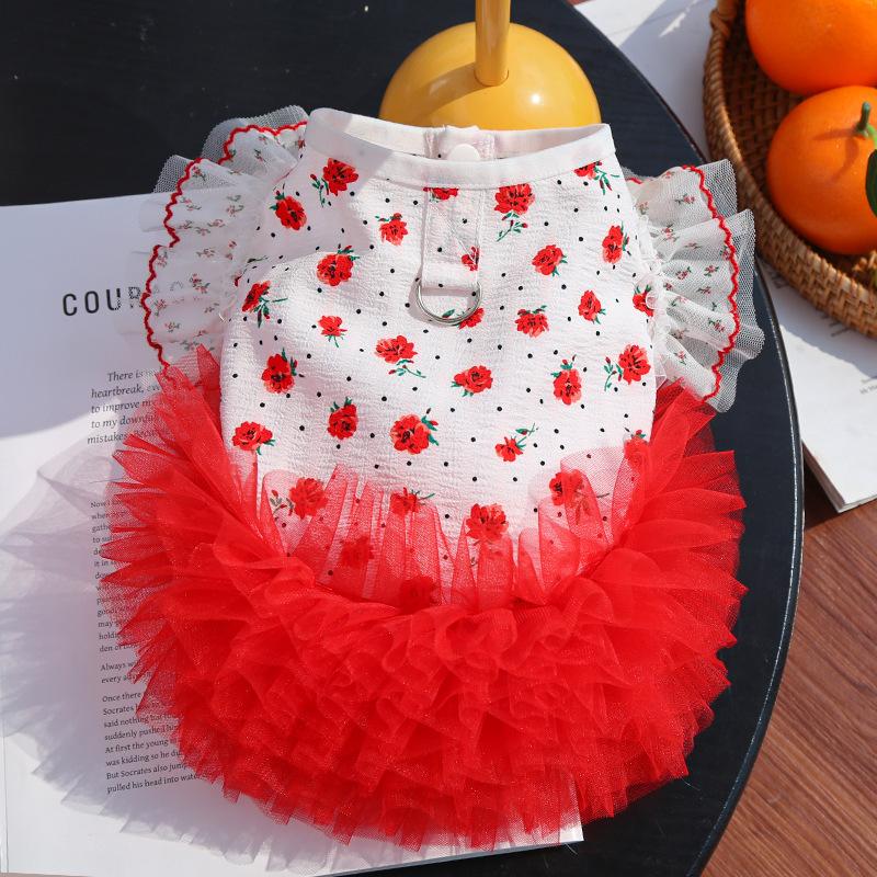 Sleeveless Pet Dog or Cat Princess Puff-sleeved Dress Suitable for Outings and Can Be Attached for Walking. XS
Sleeveless Pet Dog or Cat Princess Puff-sleeved Dress Suitable for Outings and Can Be Attached for Walking. XS