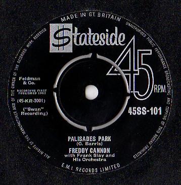 7inch Record FREDDY CANNON, FRANK SLAY & HIS ORC - Palisades Park 45SS101 Stateside 1962 UK Rock Used
7inch Record FREDDY CANNON, FRANK SLAY & HIS ORC - Palisades Park 45SS101 Stateside 1962 UK Rock Used