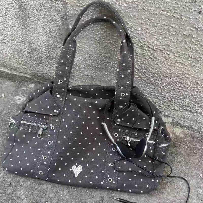Large Capacity Polka Dot Tote Bag Women s Commuter Casual Shoulder Bag Heart Charm Leisure Bag Soft Canvas Square Shape серый
Large Capacity Polka Dot Tote Bag Women s Commuter Casual Shoulder Bag Heart Charm Leisure Bag Soft Canvas Square Shape серый