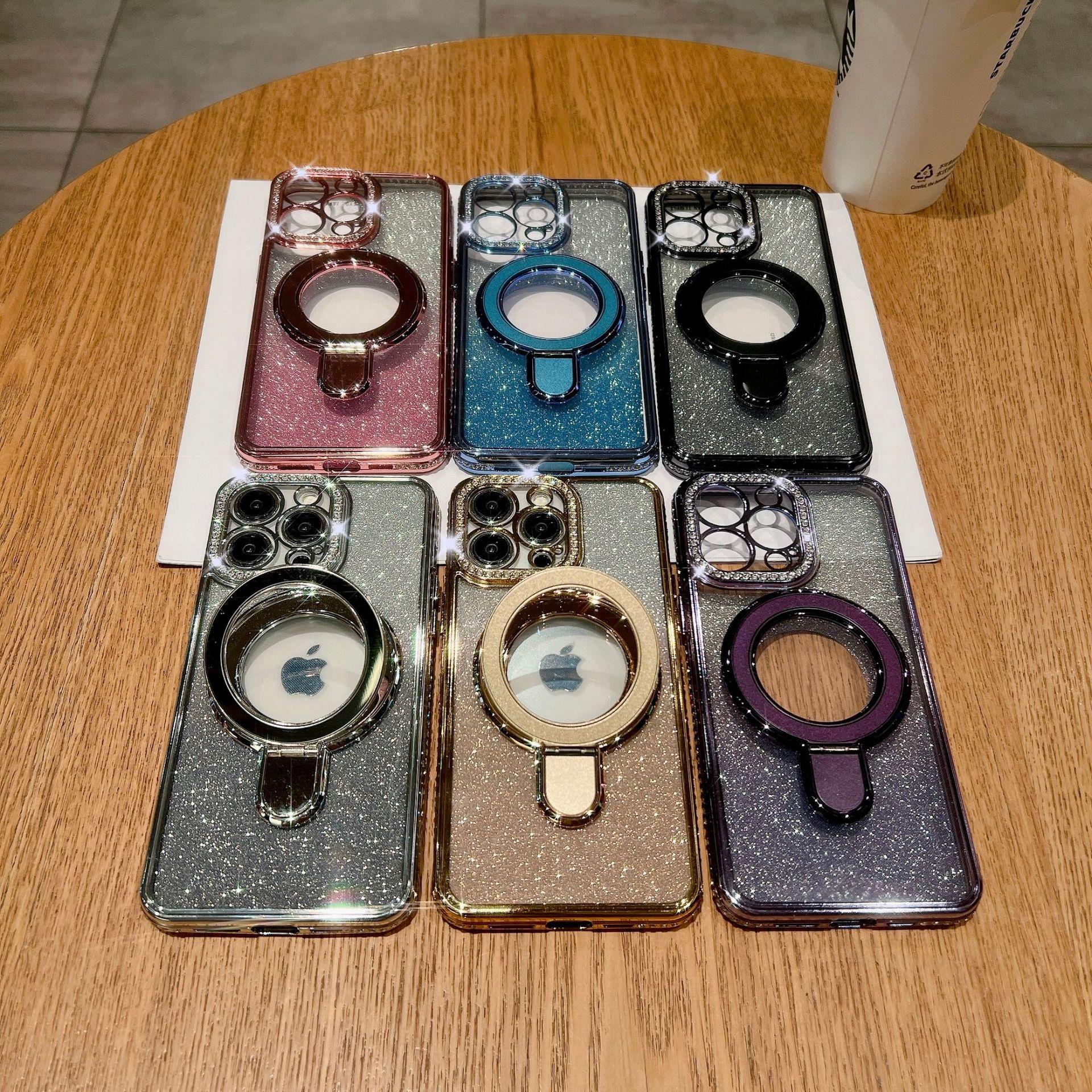 Applicable To Apple 15 Phone Case, Iphone14Promax, Water Diamond Glitter 13 Hardware Support Point Magnetic Attraction Stand Apple 11Promax
Applicable To Apple 15 Phone Case, Iphone14Promax, Water Diamond Glitter 13 Hardware Support Point Magnetic Attraction Stand Apple 11Promax