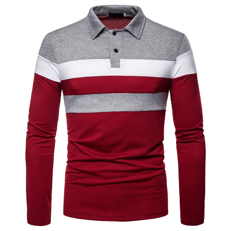 2025 Men s Double Color Patchwork Lapel Polo - Trendy British Style, Spring/Autumn Long Sleeve XXXL сірий колір/червоний
2025 Men s Double Color Patchwork Lapel Polo - Trendy British Style, Spring/Autumn Long Sleeve XXXL сірий колір/червоний