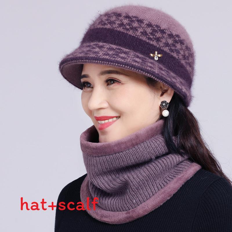 Knitted Rabbit Fur Hat For Elderly Women Winter Warmth With Flower Embroidery Aubergine
Knitted Rabbit Fur Hat For Elderly Women Winter Warmth With Flower Embroidery Aubergine