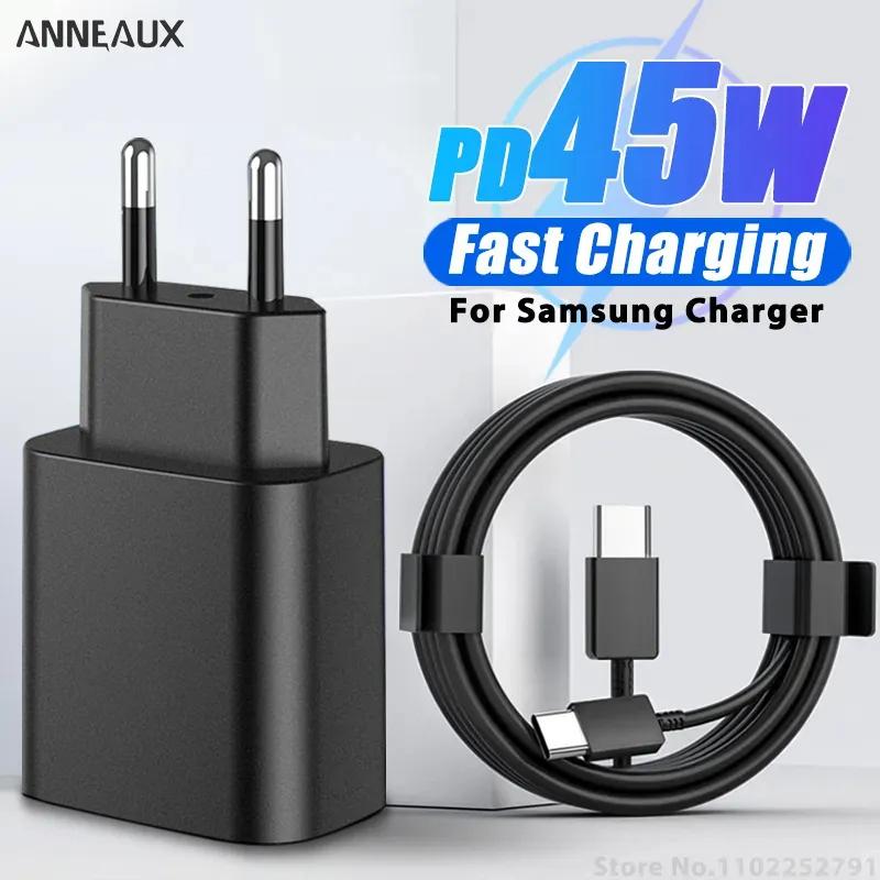 PD 45W Super Fast Charger For SAMSUNG Galaxy S21 S22 S23 S24 Ultra Fast Charging Phone USB C Charge Type C Cable 2M Wall Adapter 1M Black TypeC Cable
PD 45W Super Fast Charger For SAMSUNG Galaxy S21 S22 S23 S24 Ultra Fast Charging Phone USB C Charge Type C Cable 2M Wall Adapter 1M Black TypeC Cable