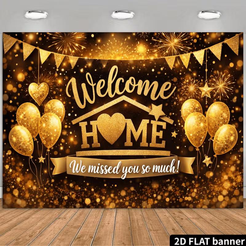 2D Welcome Home Backdrop Black Gold Glitter Photography Background 47.2x31.5inch/120*80cm
2D Welcome Home Backdrop Black Gold Glitter Photography Background 47.2x31.5inch/120*80cm