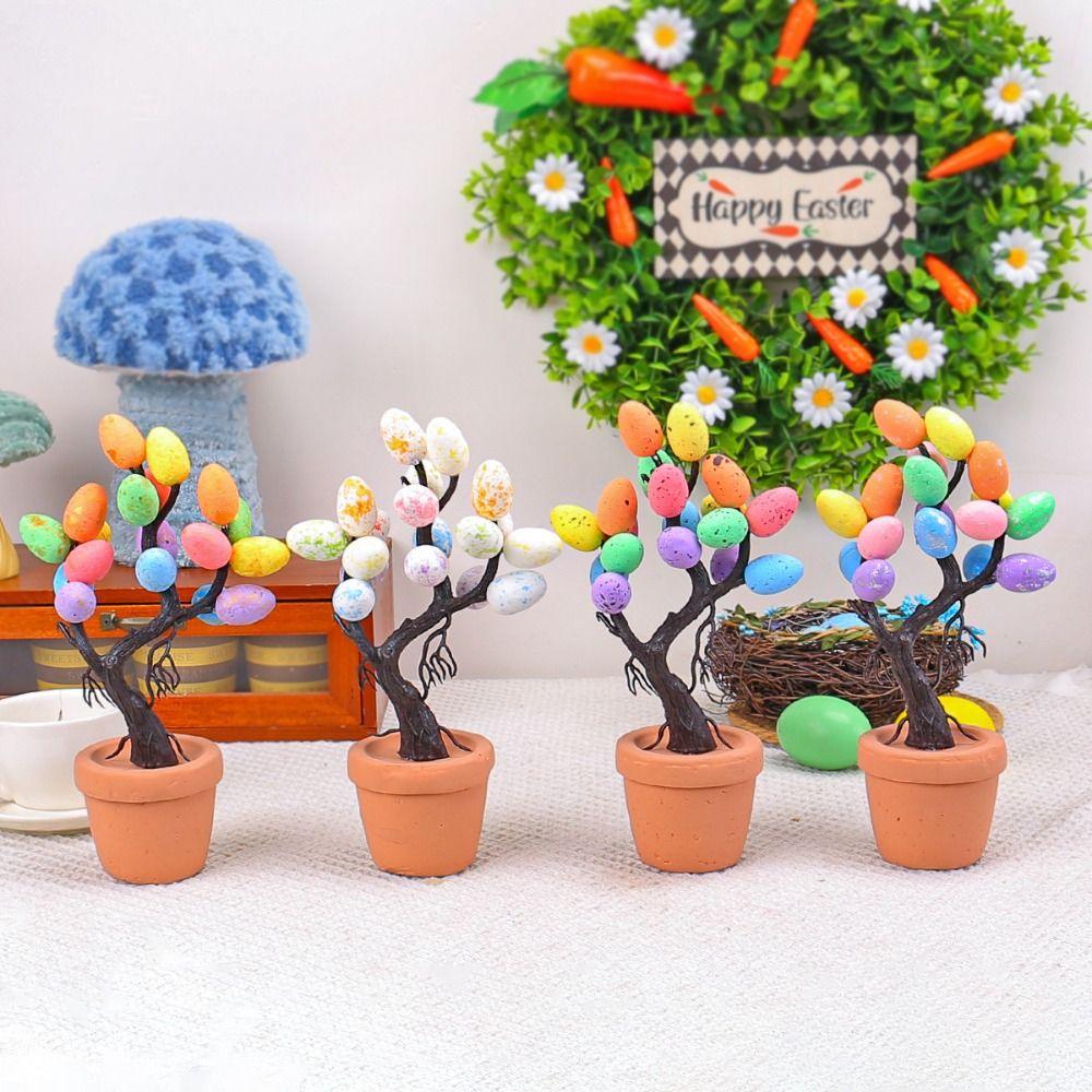 DIY Crafts Easter Egg Tree Flowerpot Mini Painted Foam Egg Ornament Holiday Festival Ornaments Style 2
DIY Crafts Easter Egg Tree Flowerpot Mini Painted Foam Egg Ornament Holiday Festival Ornaments Style 2