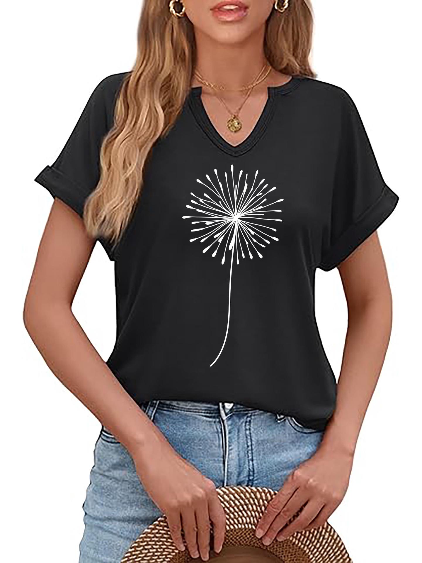 Women s Dandelion Print V-neck Rolled Sleeve Casual Top Extra Extra Large чёрный
Women s Dandelion Print V-neck Rolled Sleeve Casual Top Extra Extra Large чёрный