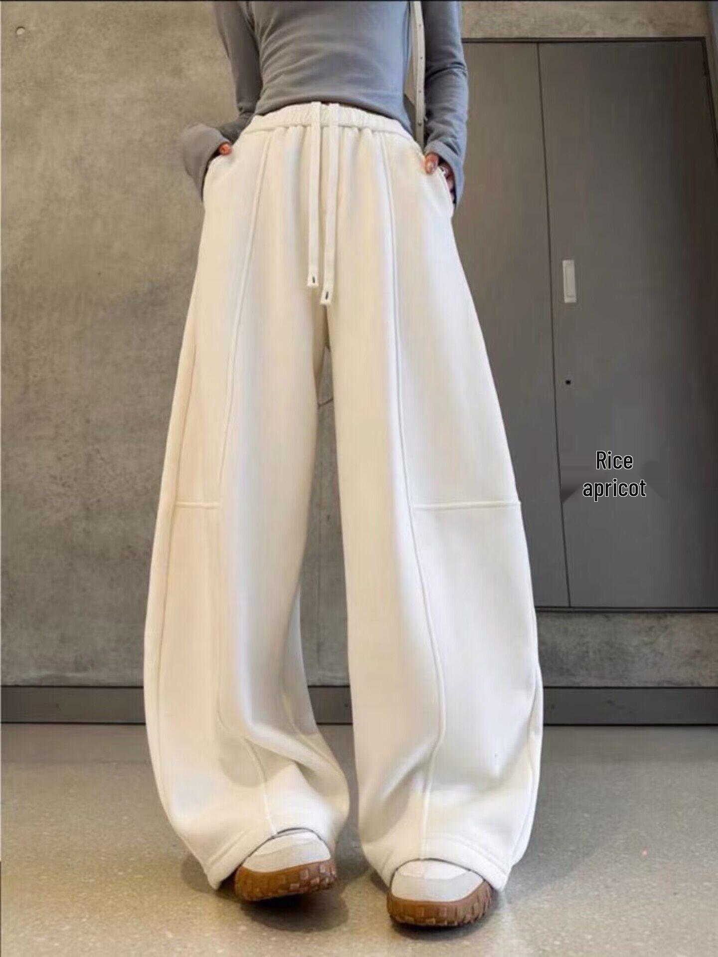 Women s High Waist Fleece-Lined Wide Leg Sweatpants - Autumn/Winter Slimming Casual Sports Pants M грязно-белый
Women s High Waist Fleece-Lined Wide Leg Sweatpants - Autumn/Winter Slimming Casual Sports Pants M грязно-белый