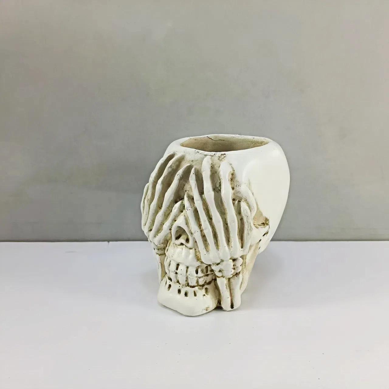 Halloween Skull Flower Pot Resin Ornament for Garden and Home
Halloween Skull Flower Pot Resin Ornament for Garden and Home