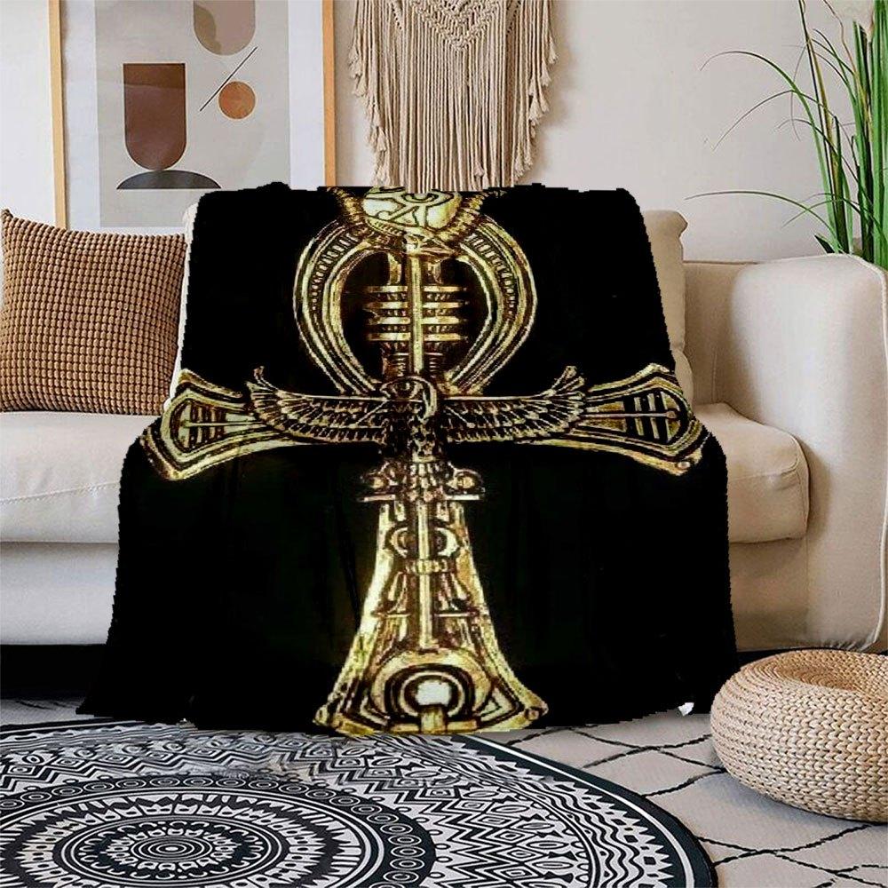 Golden Egyptian Ankh Cross Pendant Necklace - Eye of Horus Symbol JewelryBlanket Flannel Throw Blanket for Sofa, Bed, Travel, Camping, Offic 150x180cm
Golden Egyptian Ankh Cross Pendant Necklace - Eye of Horus Symbol JewelryBlanket Flannel Throw Blanket for Sofa, Bed, Travel, Camping, Offic 150x180cm