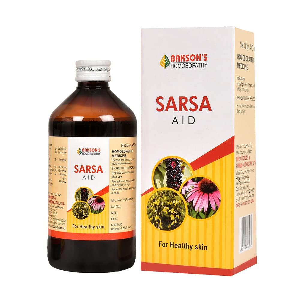 Dr. Bakshi s BAKSON S HOMOEOPATHY Sarsa Aid Syrup 450ml Pack for Clearer Healthier Skin
Dr. Bakshi s BAKSON S HOMOEOPATHY Sarsa Aid Syrup 450ml Pack for Clearer Healthier Skin