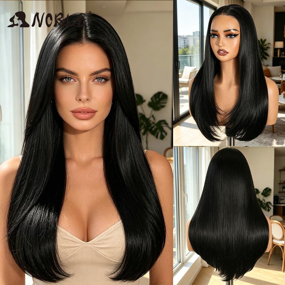 Noble Synthetic Lace Front Wig 24 Inch 9x6 Natural Black Pre-Plucked Glueless Wig Heat Resistant Straight Layered Wig For Wome (as the picture,150%&24inches&Lace Front)
Noble Synthetic Lace Front Wig 24 Inch 9x6 Natural Black Pre-Plucked Glueless Wig Heat Resistant Straight Layered Wig For Wome (as the picture,150%&24inches&Lace Front)