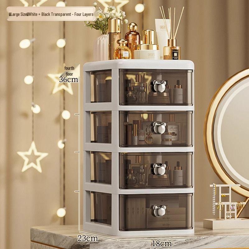 Transparent Drawer-Style Desktop Storage Box for Cosmetics, Skincare, Snacks, and Office Supplies Small 2-Layer чорний
Transparent Drawer-Style Desktop Storage Box for Cosmetics, Skincare, Snacks, and Office Supplies Small 2-Layer чорний
