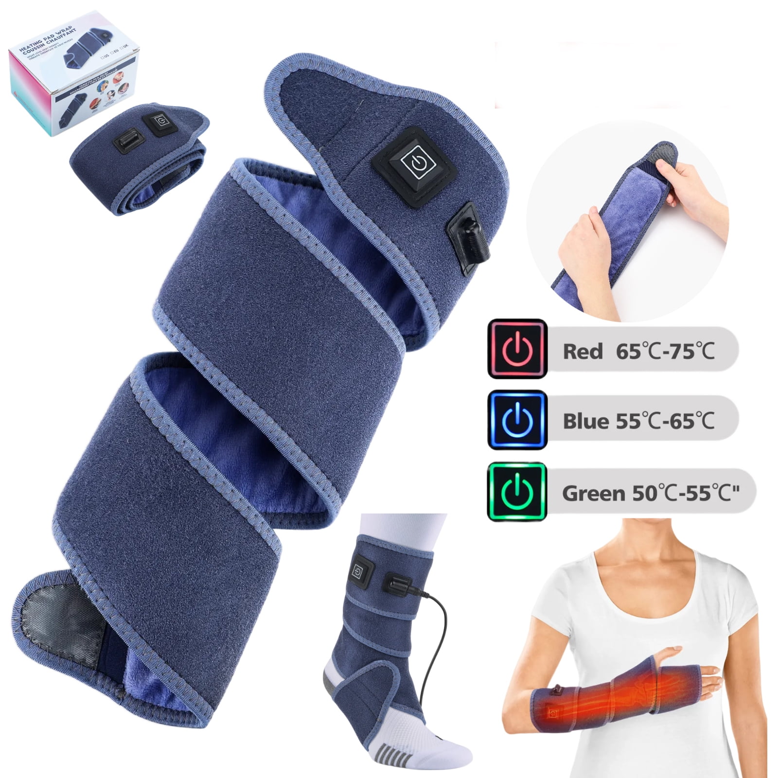Sextupole Body Heating Pad, Heating Pad Wrap for Elbow, Wrist, Ankle and Forearm Body Strip Type Wrap Around Heating Pad Cord Heated Pad for Pain,
Sextupole Body Heating Pad, Heating Pad Wrap for Elbow, Wrist, Ankle and Forearm Body Strip Type Wrap Around Heating Pad Cord Heated Pad for Pain,