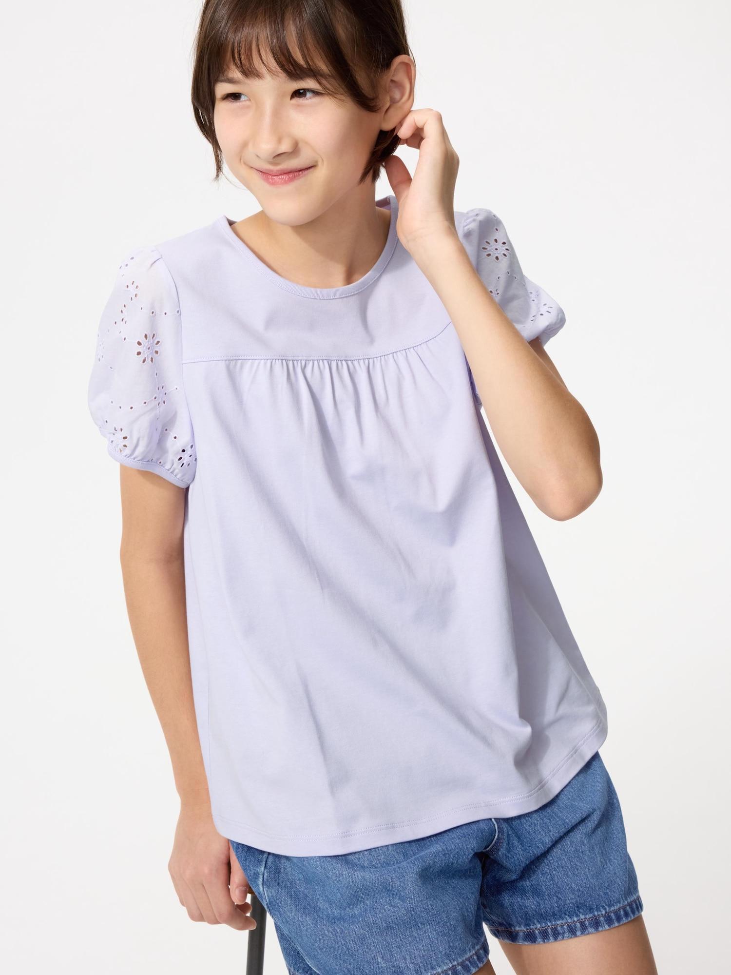 Uniqlo Japan Girls Puff Sleeve T shirT 70 LIGHT PURPLE/160
Uniqlo Japan Girls Puff Sleeve T shirT 70 LIGHT PURPLE/160