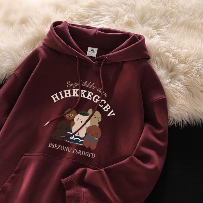Fleece American retro autumn and winter cute puppy hooded sweater women s design sense loose lazy wind coat 3XL
Fleece American retro autumn and winter cute puppy hooded sweater women s design sense loose lazy wind coat 3XL