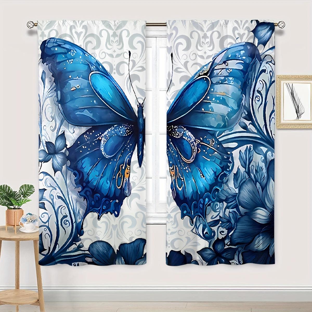 Butterfly Flower Drapes Artistic Ornament Ornamental Style Home Curtain For Main Room Sleeping Room All-Season Animal Theme Semiblackout (W50H130cm)-2pcs&Hook
Butterfly Flower Drapes Artistic Ornament Ornamental Style Home Curtain For Main Room Sleeping Room All-Season Animal Theme Semiblackout (W50H130cm)-2pcs&Hook