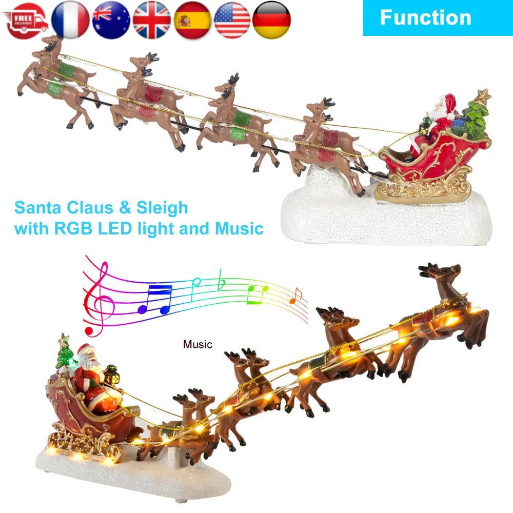 Christmas Santa Claus Sleigh and Reindeer Figurine LED Light Up Holiday Ornament Xmas Home Tabletop Decoration Gift United States
Christmas Santa Claus Sleigh and Reindeer Figurine LED Light Up Holiday Ornament Xmas Home Tabletop Decoration Gift United States