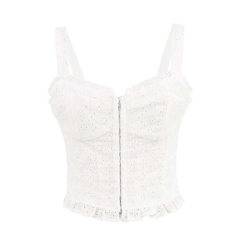 Summer Foam French White Moonlight First Date Sense Lace Breasted Camisole + Long Skirt Elegant Outfit White Tops L
Summer Foam French White Moonlight First Date Sense Lace Breasted Camisole + Long Skirt Elegant Outfit White Tops L