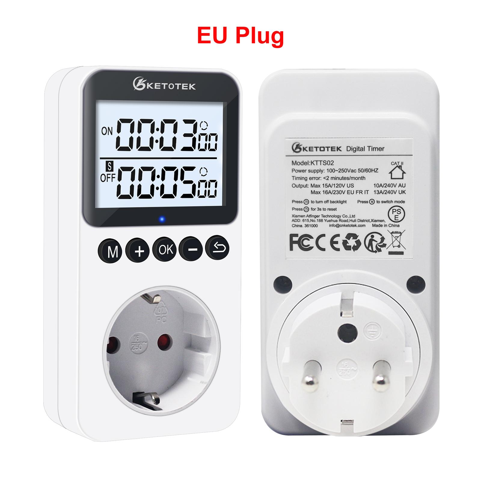 Цифровий перемикач з таймером ЄС Програмований електронний таймер Розетка Кухонний прилад Контроль часу День/година з підсвічуванням
Цифровий перемикач з таймером ЄС Програмований електронний таймер Розетка Кухонний прилад Контроль часу День/година з підсвічуванням