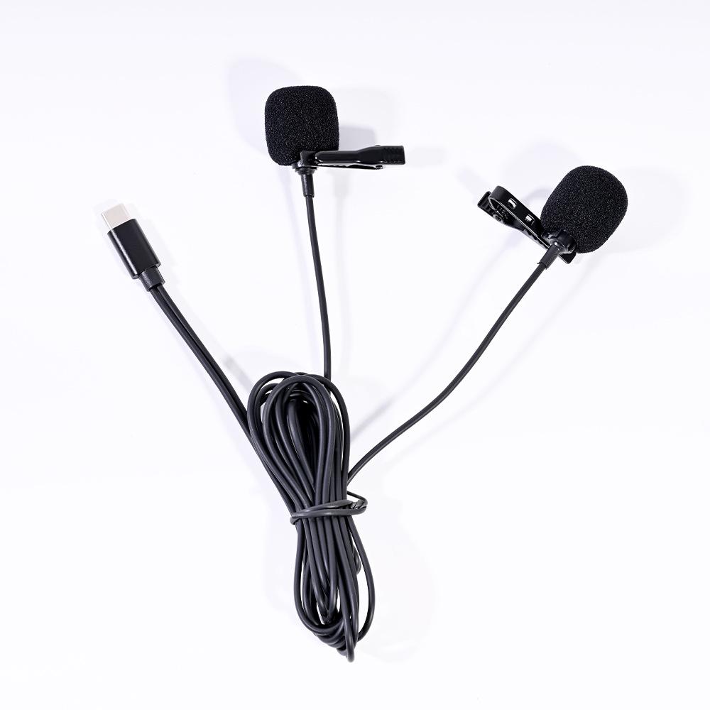 Dual-Type-C Lapel Microphone for Live Broadcast & Video Intercom чорний
Dual-Type-C Lapel Microphone for Live Broadcast & Video Intercom чорний