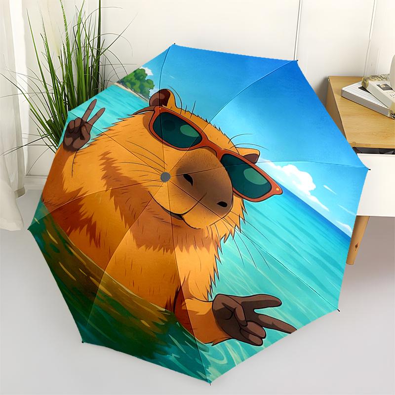 Capybara Themed Travel Umbrella-8 Ribs Automatic Opening and Closing, Portable Folding Design, Compact and Stylish Umbrella Suitable for Out
Capybara Themed Travel Umbrella-8 Ribs Automatic Opening and Closing, Portable Folding Design, Compact and Stylish Umbrella Suitable for Out