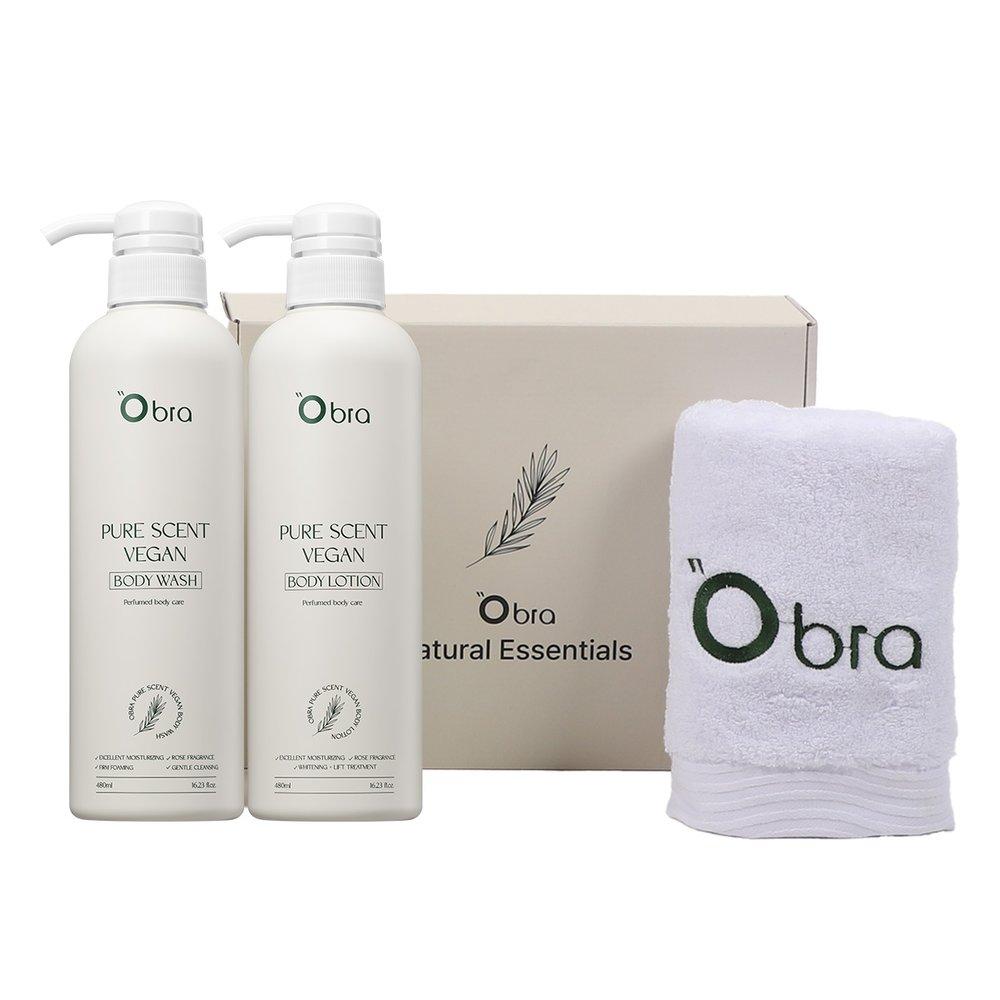 OBRA Body 2-piece set / Vegan certified whitening wrinkle improvement body lotion 480mL + wash 480mL + hotel towel set
OBRA Body 2-piece set / Vegan certified whitening wrinkle improvement body lotion 480mL + wash 480mL + hotel towel set