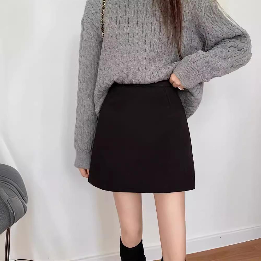 Black Petite High-Waist Wool A-line Skirt for Women - Autumn/Winter 2025 Korean Style Extra Large
Black Petite High-Waist Wool A-line Skirt for Women - Autumn/Winter 2025 Korean Style Extra Large
