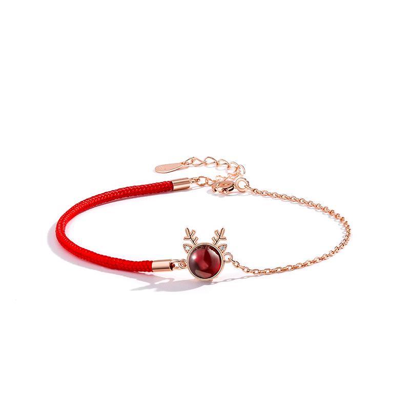 925 Silver Reindeer Christmas Pendant Bracelet with Red Cord - Women s Fashion Bestie Couple Jewelry 925 Silver
925 Silver Reindeer Christmas Pendant Bracelet with Red Cord - Women s Fashion Bestie Couple Jewelry 925 Silver