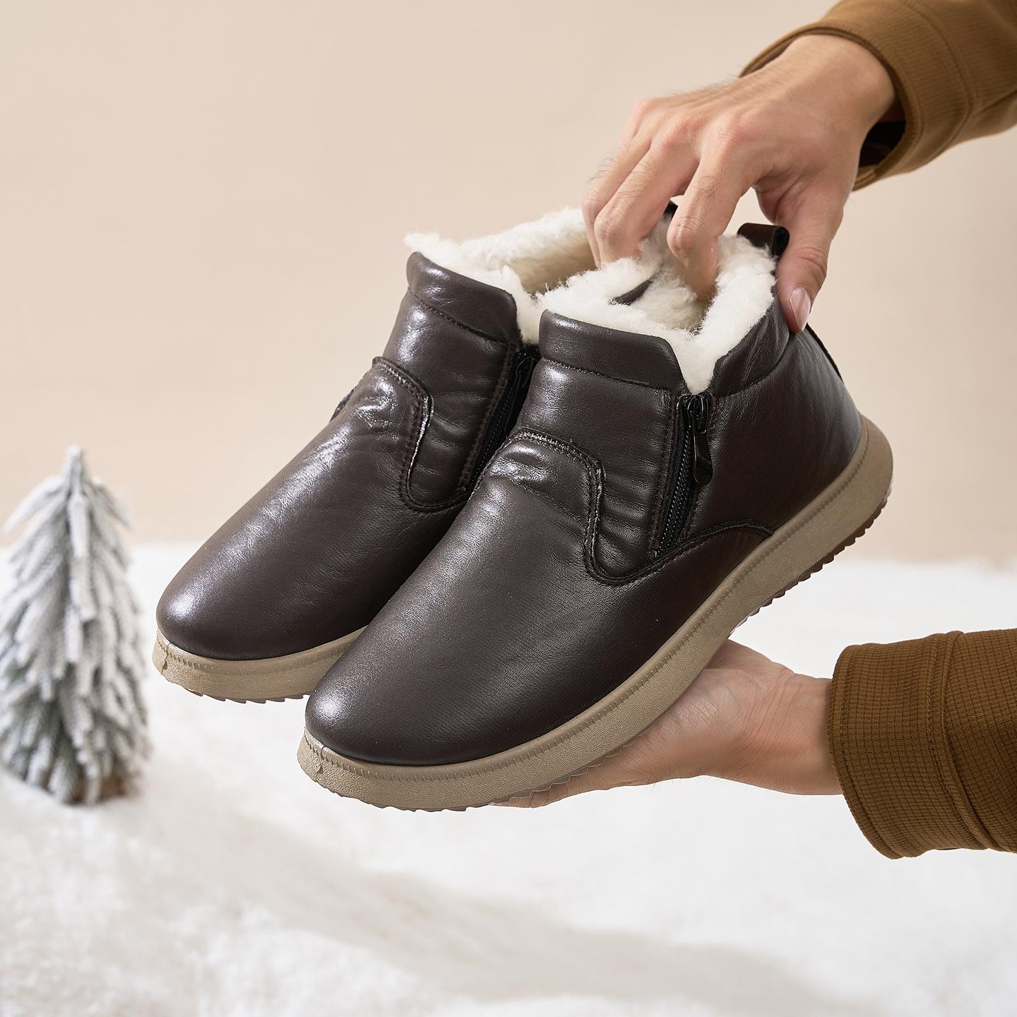 Men s Winter Warm Snow Boots With Faux Fur Lined Waterproof Non-Slip Ankle Booties for Men Comfortable Outdoor Faux Leather Shoes Walking Work Boots 39
Men s Winter Warm Snow Boots With Faux Fur Lined Waterproof Non-Slip Ankle Booties for Men Comfortable Outdoor Faux Leather Shoes Walking Work Boots 39