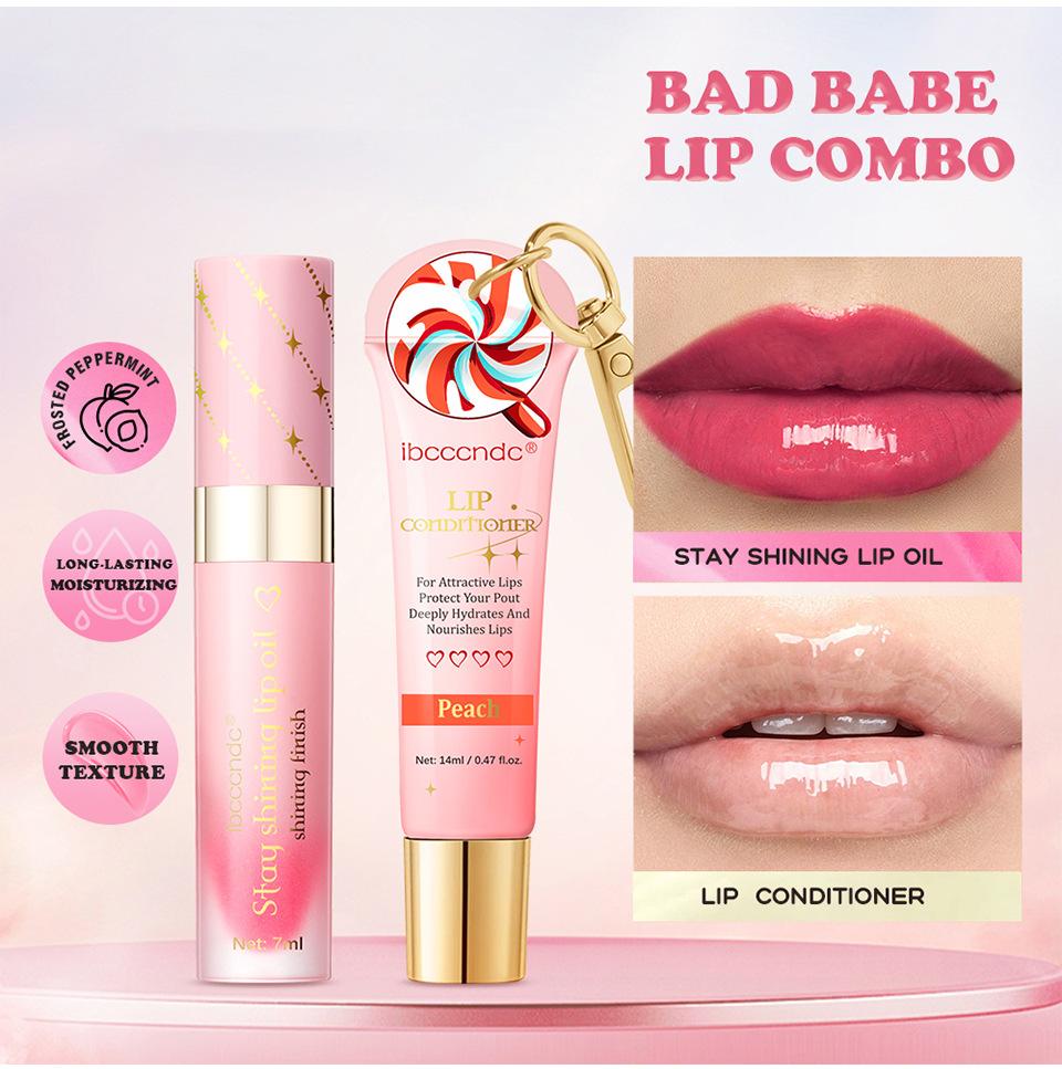 2Pcs Lip Oil Lipstick Lip Gloss Frosted Pepper mint Peach Lip Balm Set Long Lasting Hydration Moisturizing Makeup Cosmetics with Keychain Peach
2Pcs Lip Oil Lipstick Lip Gloss Frosted Pepper mint Peach Lip Balm Set Long Lasting Hydration Moisturizing Makeup Cosmetics with Keychain Peach