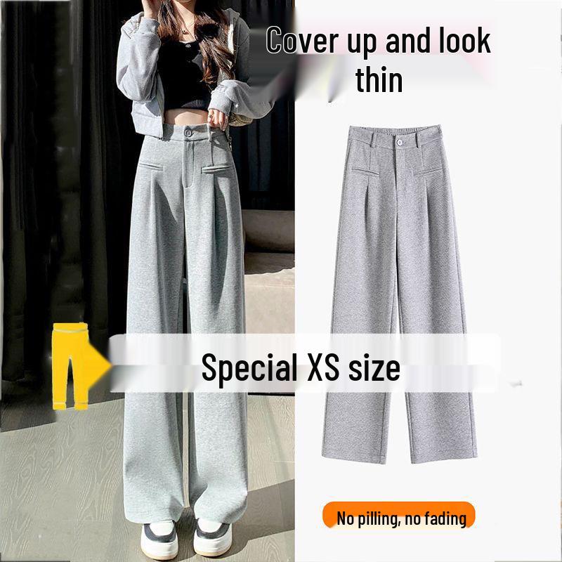 Petite 145 Women s High-Waist Grey Wide-Leg Knit Pants - Slimming, Floor-Length, Casual, for Autumn/Spring XL (for 121-130 jin)
Petite 145 Women s High-Waist Grey Wide-Leg Knit Pants - Slimming, Floor-Length, Casual, for Autumn/Spring XL (for 121-130 jin)