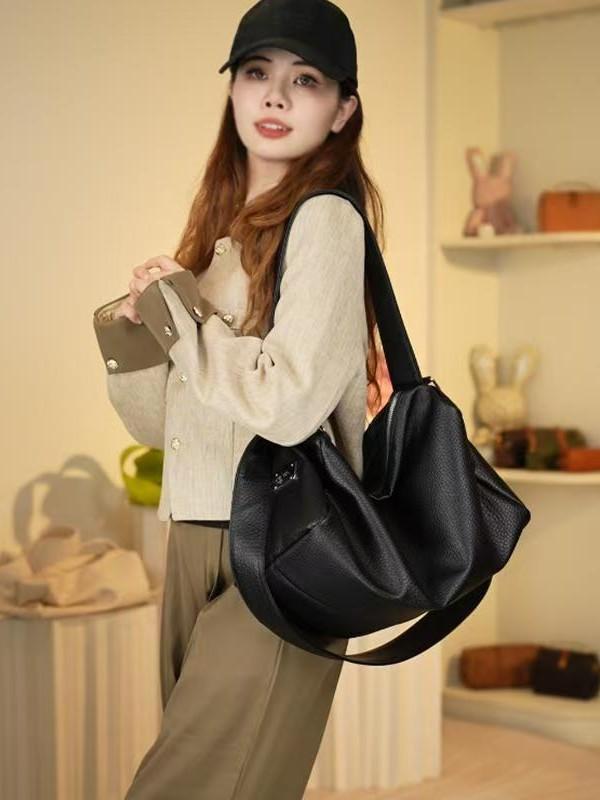 Large Capacity Women S Bag Fashionable One Shoulder Crossbody Lazy Wind Large Bag Tote Soft Leather Cheese Bag Women чорний
Large Capacity Women S Bag Fashionable One Shoulder Crossbody Lazy Wind Large Bag Tote Soft Leather Cheese Bag Women чорний
