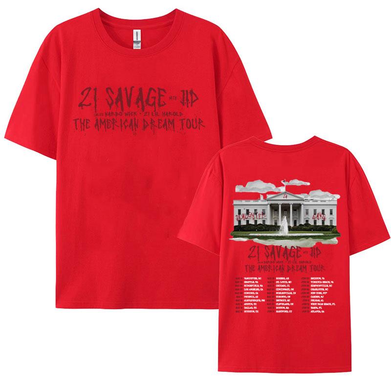 Rapper 21 Savage The American Dream Tour 2024 Concert Tshirts Men Women Hip Hop Vintage Oversized T Shirt Harajuku Streetwear S
Rapper 21 Savage The American Dream Tour 2024 Concert Tshirts Men Women Hip Hop Vintage Oversized T Shirt Harajuku Streetwear S