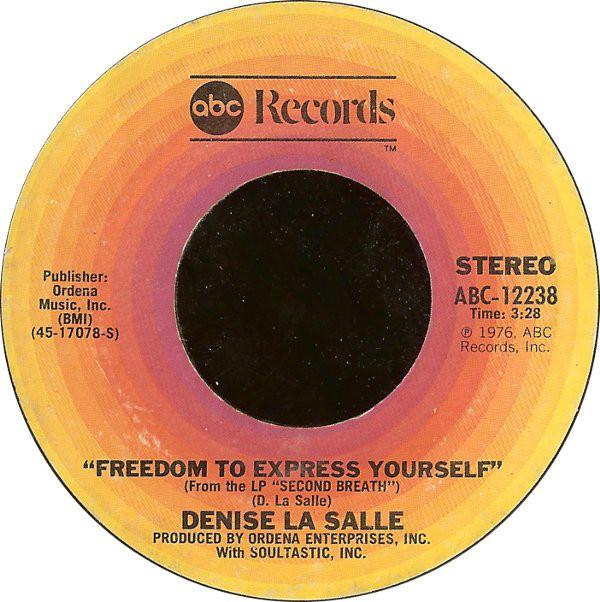 7-дюймовая пластинка DENISE LASALLE - Freedom To Express Yourself ABC12238 ABC Records 1976 US Соул/Фанк Б/У
7-дюймовая пластинка DENISE LASALLE - Freedom To Express Yourself ABC12238 ABC Records 1976 US Соул/Фанк Б/У