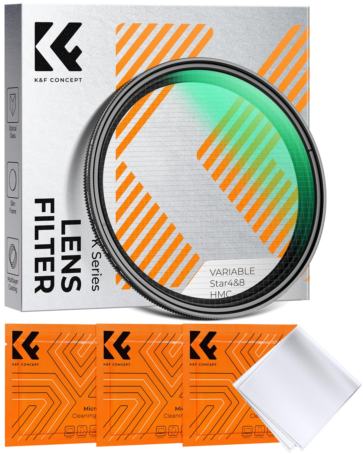 K&F CONCEPT 67mm Cross Filter, Variable Cross Filter, 4-8 Cross Effect, Smartphone Clip Compatible, 18-Layer Coating, Slim Frame, Includes 3 Cleaning
K&F CONCEPT 67mm Cross Filter, Variable Cross Filter, 4-8 Cross Effect, Smartphone Clip Compatible, 18-Layer Coating, Slim Frame, Includes 3 Cleaning