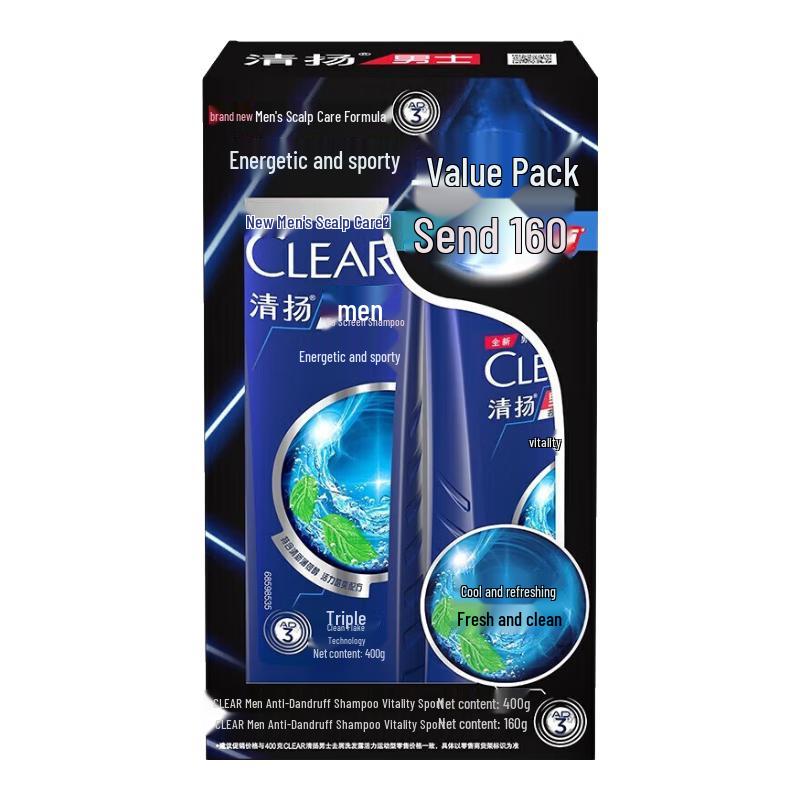 Clear Men Anti-Dandruff Active Sport Mint Shampoo Set
Clear Men Anti-Dandruff Active Sport Mint Shampoo Set