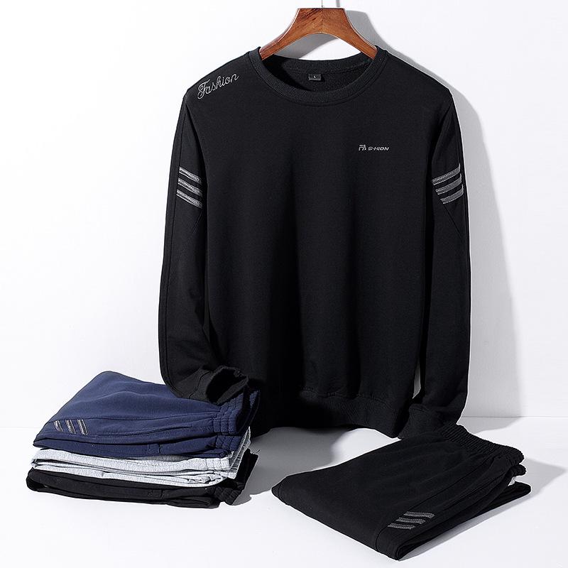 Весна и осень мужской повседневный спортивный костюм с длинными рукавами брюки свитер спортивная одежда из двух частей XXXXL чёрный
Весна и осень мужской повседневный спортивный костюм с длинными рукавами брюки свитер спортивная одежда из двух частей XXXXL чёрный