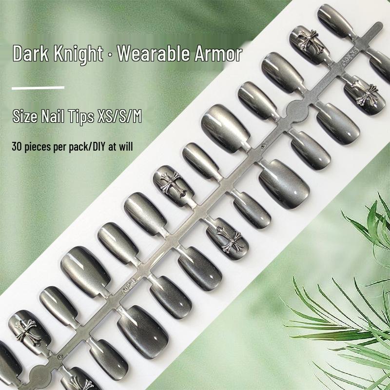 Cool Black Cat Eye Handmade Chrome Hearts Press-On Nails - 30 Pieces, Metal Punk Style Dark Knight All S
Cool Black Cat Eye Handmade Chrome Hearts Press-On Nails - 30 Pieces, Metal Punk Style Dark Knight All S