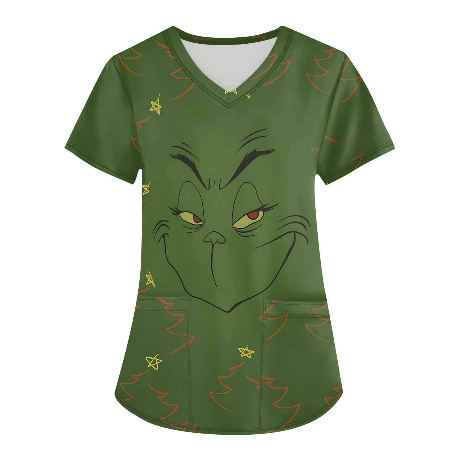 Women s Christmas Printing Uniform Work Uniform V-Neck Pocket Protective Work Uniform XXXXL
Women s Christmas Printing Uniform Work Uniform V-Neck Pocket Protective Work Uniform XXXXL