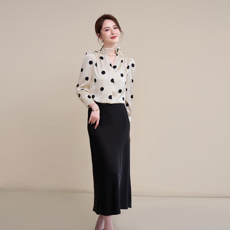Mocana Women s Elegant Polka Dot Rose Tie Long Sleeve Blouse L
Mocana Women s Elegant Polka Dot Rose Tie Long Sleeve Blouse L