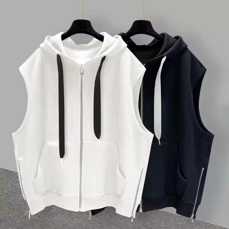 Элегантная мода Harajuku Slim Fit Мужская одежда Свободные универсальные повседневные футболки Однотонный кардиган без рукавов на молнии с капюшоном Жилет XXXL белый
Элегантная мода Harajuku Slim Fit Мужская одежда Свободные универсальные повседневные футболки Однотонный кардиган без рукавов на молнии с капюшоном Жилет XXXL белый