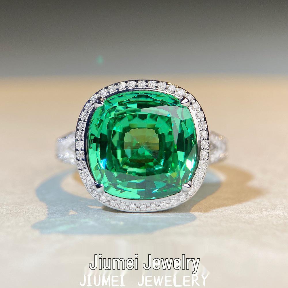 S925 Sterling Silver Women s Ring with Paraiba Green High Carbon Diamond & 10 Carat European-American Zircon. Size 7
S925 Sterling Silver Women s Ring with Paraiba Green High Carbon Diamond & 10 Carat European-American Zircon. Size 7