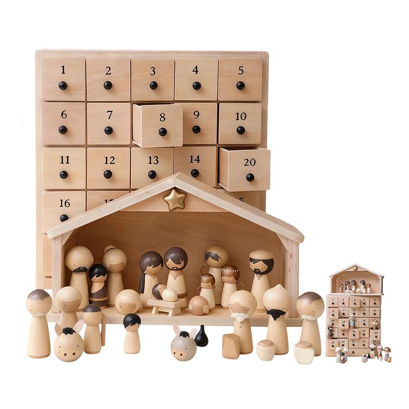 The Rescuer Nativity Advent Calendar - 25-Drawer Wooden Chest Paper Drawers & 30pcs Resin Keepsake Figurine for Kids Family Gift бежевий
The Rescuer Nativity Advent Calendar - 25-Drawer Wooden Chest Paper Drawers & 30pcs Resin Keepsake Figurine for Kids Family Gift бежевий