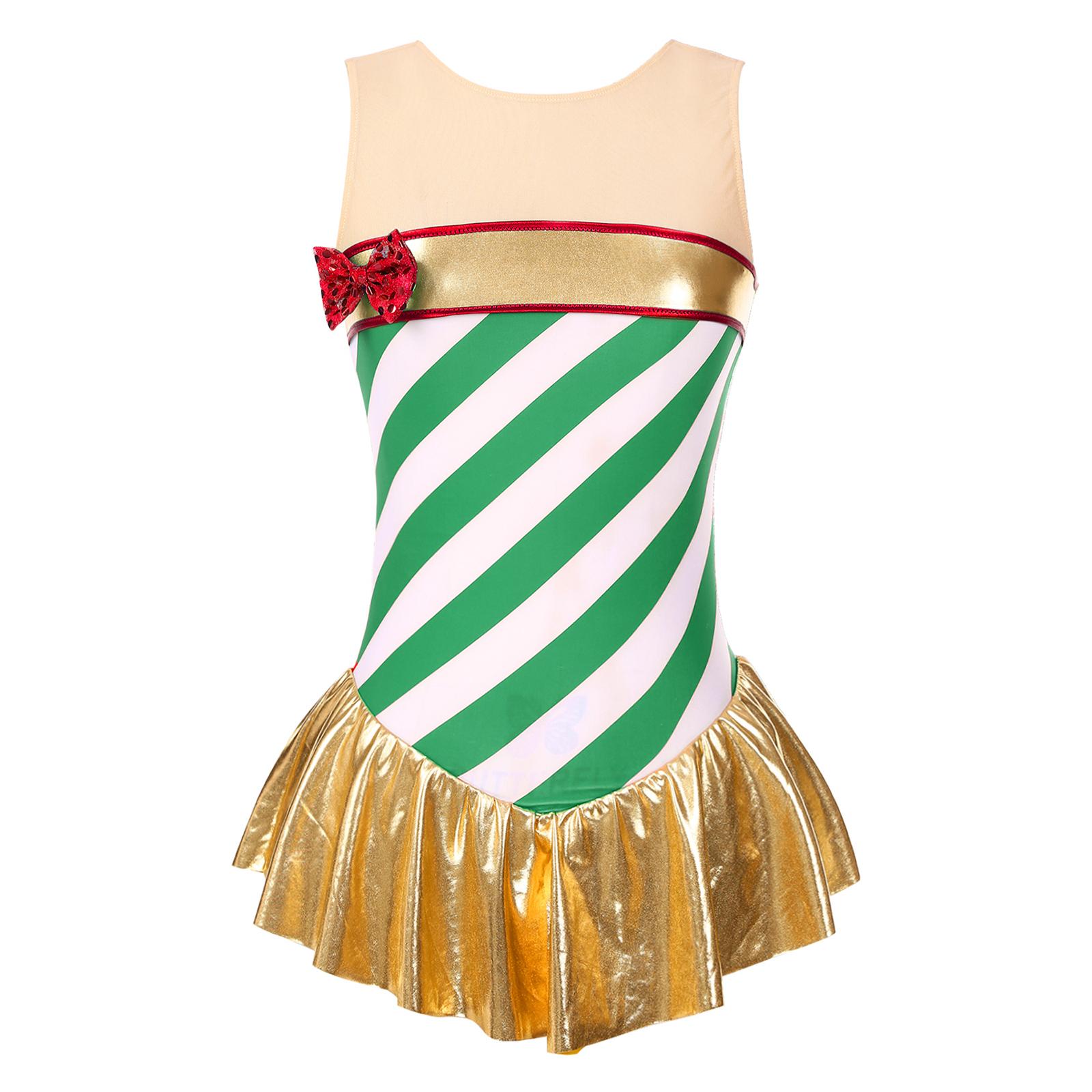 Жіноча різдвяна сукня для сценічного виступу, клаптикова, смугаста, без рукавів, з рюшами, трико, танцювальний костюм XXL зелений
Жіноча різдвяна сукня для сценічного виступу, клаптикова, смугаста, без рукавів, з рюшами, трико, танцювальний костюм XXL зелений