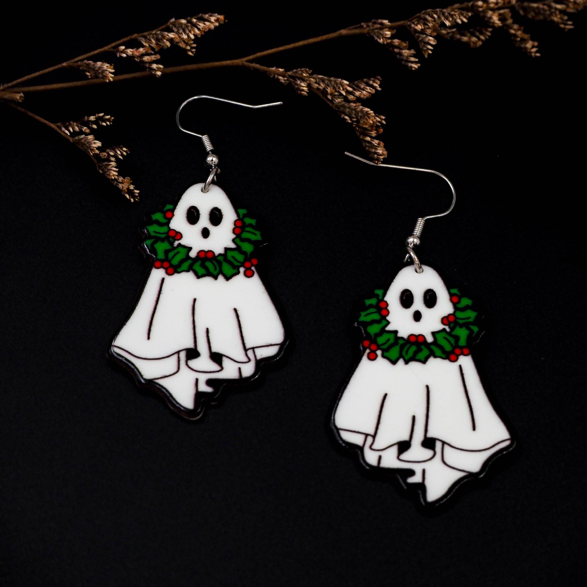 Acrylic Halloween Ghost Earrings - Cute and Simple Cartoon Design for Christmas белый
Acrylic Halloween Ghost Earrings - Cute and Simple Cartoon Design for Christmas белый